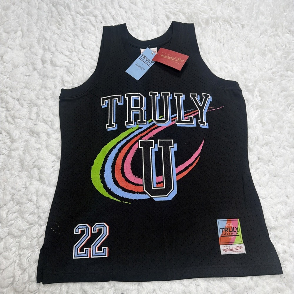 Mitchell & Ness Truly Hard Seltzer Jersey Mens XL Black Basketball College Party